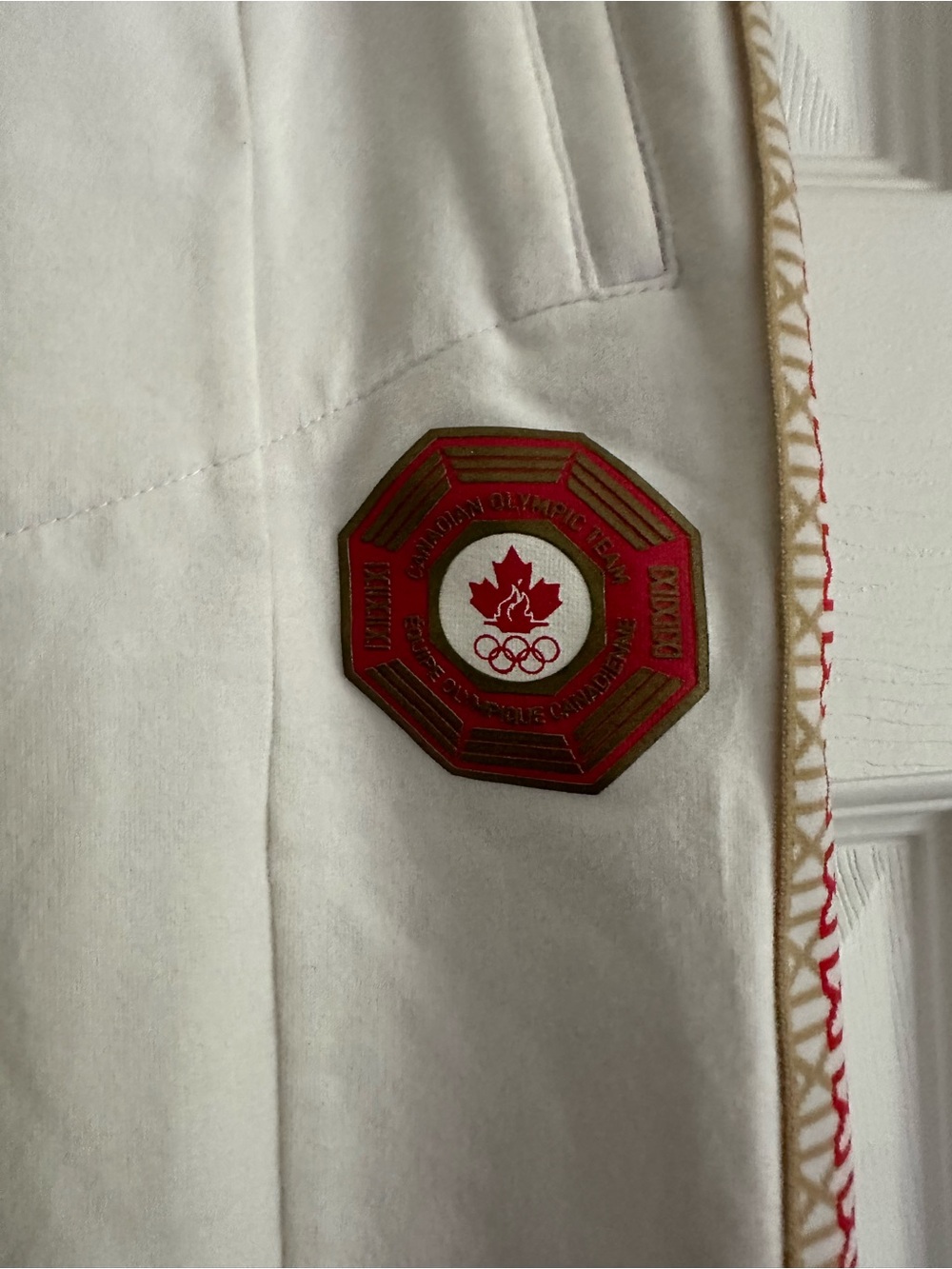 Size M HBC Women’s Team Canada Beijing 2008 Olympic Capri Pants White Collectibl - Picture 5 of 10